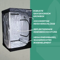LED Low Budget Growbox Komplettset XL / 120x120x200cm -Garten Pflanzen Geschäft low budget led growbox komplettset xl 120x120x200cm3