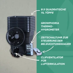 LED Low Budget Growbox Komplettset XL / 120x120x200cm -Garten Pflanzen Geschäft low budget led growbox komplettset xl 120x120x200cm6