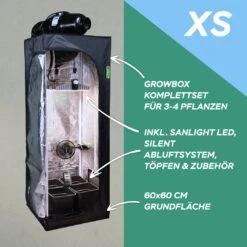 SANlight HOMEbox Q60+ / XS Growbox Komplettset 60x60x160cm